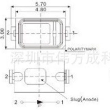 伟方成贴片LED灯珠  5730单色灯珠红绿蓝黄发光二极管超高亮工厂 - 图2