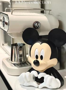 米奇摆件咖啡机比心可爱玄关垃圾桶饮水机烧水壶客厅酒柜装饰品