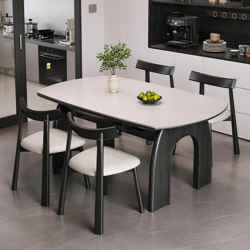 馨佰利岩板餐桌家用小户型2025新款伸缩吃饭桌中古风实木可变圆桌,淘宝优惠券,粉丝福利购,淘宝优惠卷