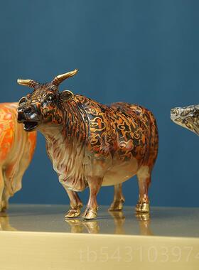 正品东方禧五室牛品积福牛摆件 入户玄关客厅电视迁柜装饰办公乔