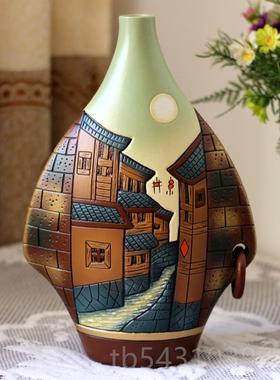 正品云南特柜色装饰品民族风玄手工艺品酒柜关电视博古婚架摆件结