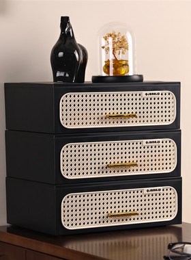 中古风桌面收纳盒装饰摆件客厅电B视柜玄关入户门家居放钥匙抽屉