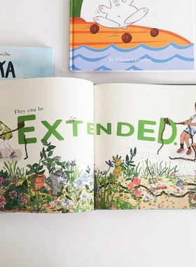 样板间儿童房插画k绘本装饰真书男孩女孩房间软装饰品书桌卡通摆