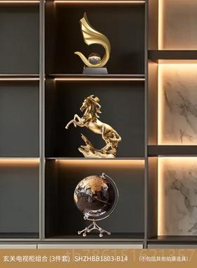 高档高马到成老板办公室装饰品功摆件轻档奢高领导博古架端大气上