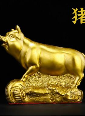 铜十二生肖摆件金鼠牛虎兔龙蛇马羊猴鸡狗猪纯黄铜家居风水招财