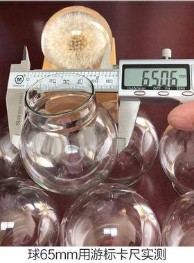水晶球蒲公英修复破损自配玻璃罩水晶球diy饰品玻璃卡口圆球配件