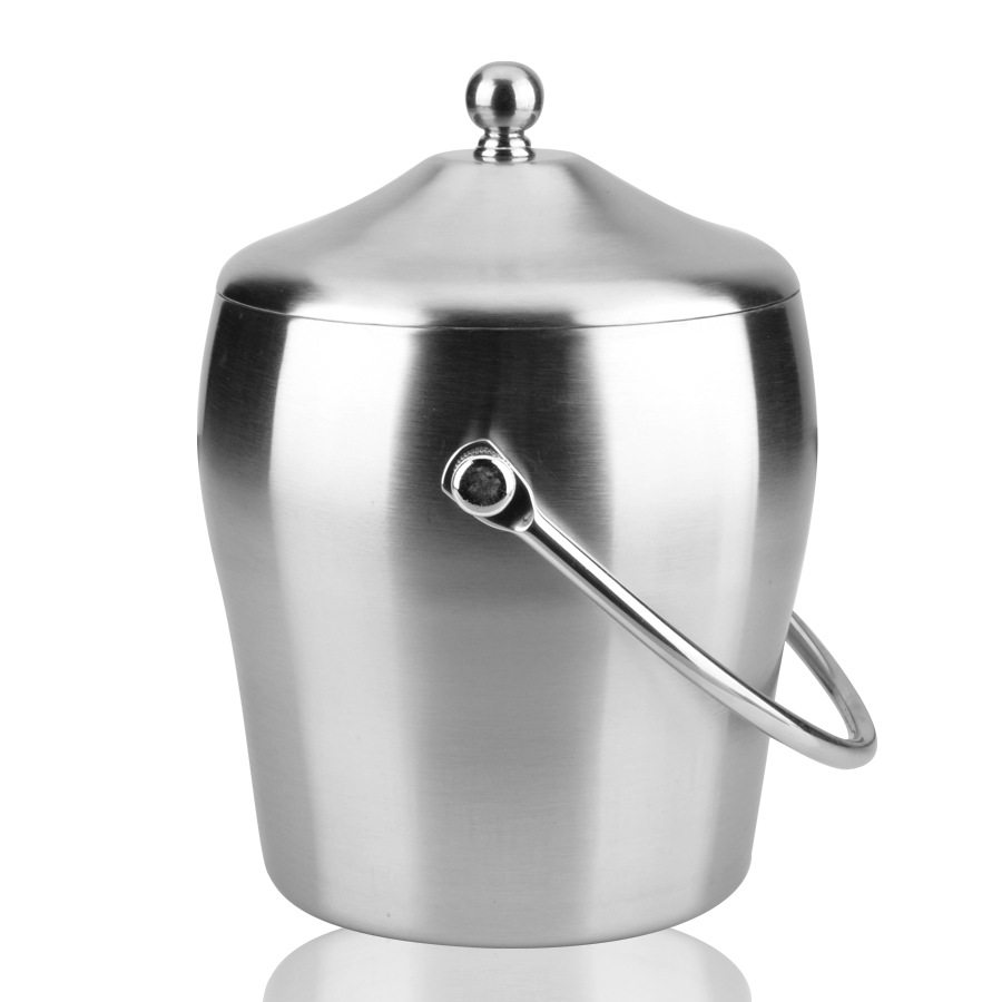 加厚加重双层不锈钢带提手鼓形冰桶送冰夹2L手提保鲜盒、饭盒其他,淘宝优惠券,粉丝福利购,淘宝优惠卷