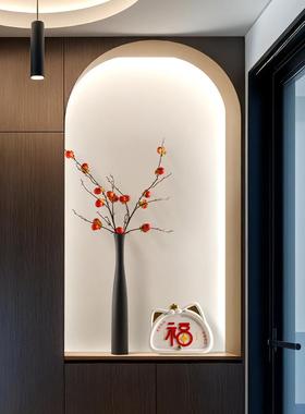 轻奢高档入户玄关细长陶瓷花瓶高级感创意客厅电视柜壁龛装饰摆件