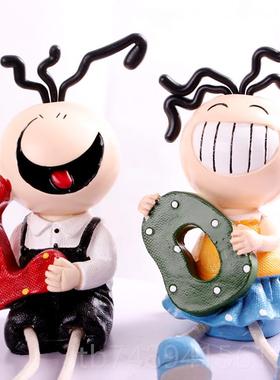 正品lov三毛吊脚娃树脂工艺品摆件客娃厅搁板通人物小装e饰品摆设