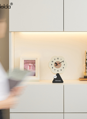 Mandelda家居客厅台式座钟简约桌面摆件玄关装饰电视柜时钟饰品