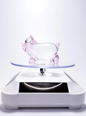 可爱小猪生日礼物水晶玻璃创意摆件十二生肖动物属相琉璃车载饰品