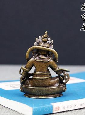 高档袋黄财神铜佛像 手工黄财神铜 坐像 全铜摆小件号随像身车载