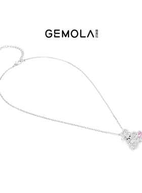 GEMOLA格莫拉 叛逆千金风兔兔酱爱心锁扣项链