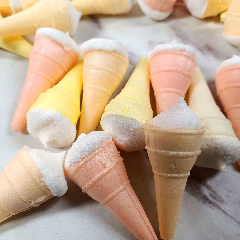 甜筒冰淇淋棉花糖夹心脆皮雪糕杯蛋糕烘焙装饰串串糖果摆地摊,淘宝优惠券,粉丝福利购,淘宝优惠卷
