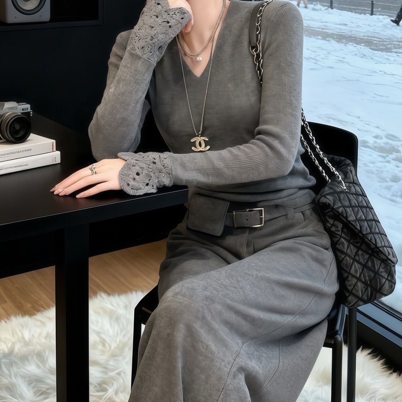 Fashion Master时尚大师双面呢大衣搭气质显瘦V领毛衫+百搭休闲裤,淘宝优惠券,粉丝福利购,淘宝优惠卷