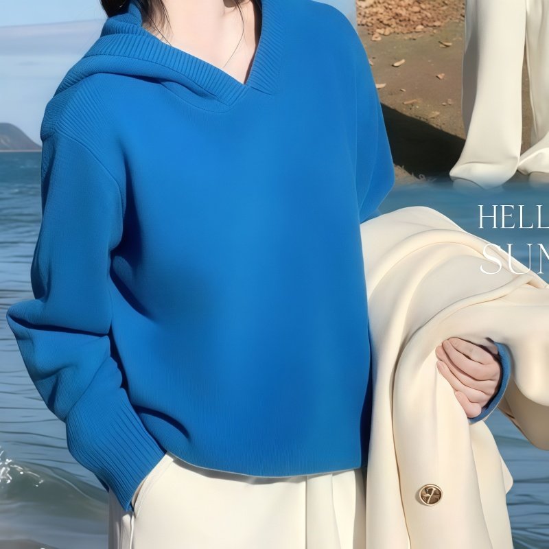 Fashion Master时尚大师秋季连帽针织上衣搭配百搭气质双面呢大衣,淘宝优惠券,粉丝福利购,淘宝优惠卷