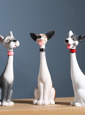 正品儿摆童房装饰狗小件通酒可柜小猫咪动物爱桌卡面摆设车载创意