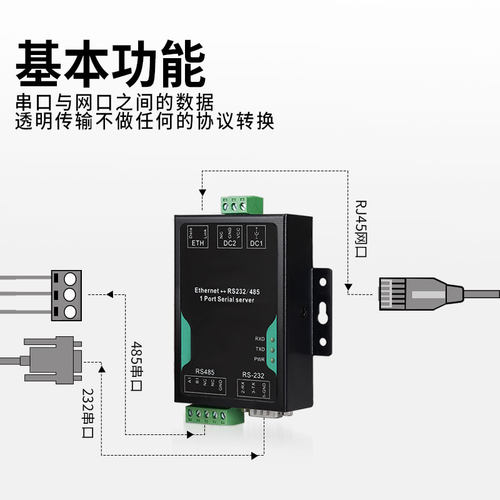 【术攻工控】工业级RS232/485转以太网串口服务器485串口转RJ45网口ModBus网关TCP/IP转RTU主动轮询通讯模块 - 图0