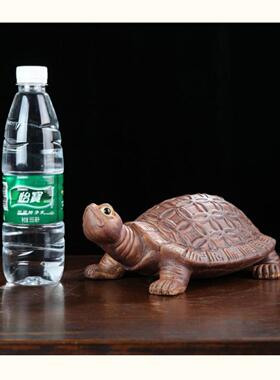 石墨乌龟大号 石湾陶瓷公仔装饰品 工艺品人气假山鱼缸动物摆件