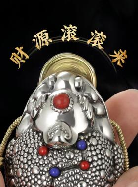 古西东黄铜招财金蟾手把件玩解压创意挂件手把件小摆件小高档礼物