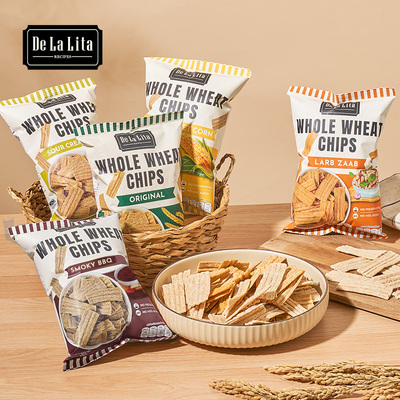 DeLaLita全麦脆片泰国零食膨化追剧休闲零食5包组合