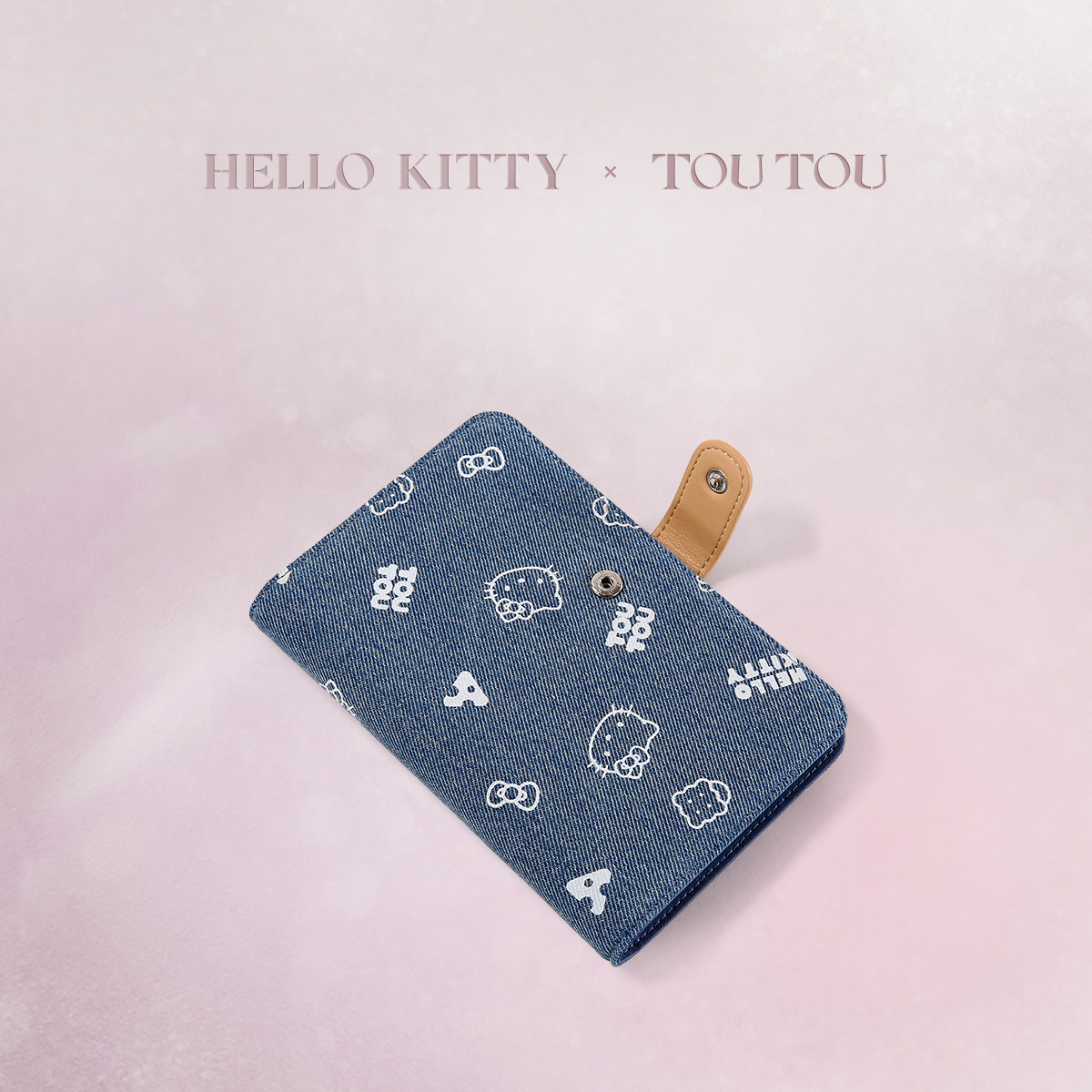 TOUTOUHelloKitty联名护照夹凯蒂猫牛仔布钱包卡包女孩儿生日礼物,淘宝优惠券,粉丝福利购,淘宝优惠卷