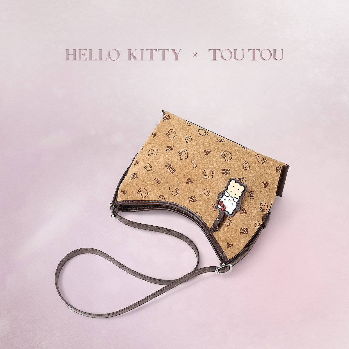 TOUTOUhellokitty凯蒂猫哈喽kt秋冬麂皮大容量腋下托特包生日礼物,淘宝优惠券,粉丝福利购,淘宝优惠卷