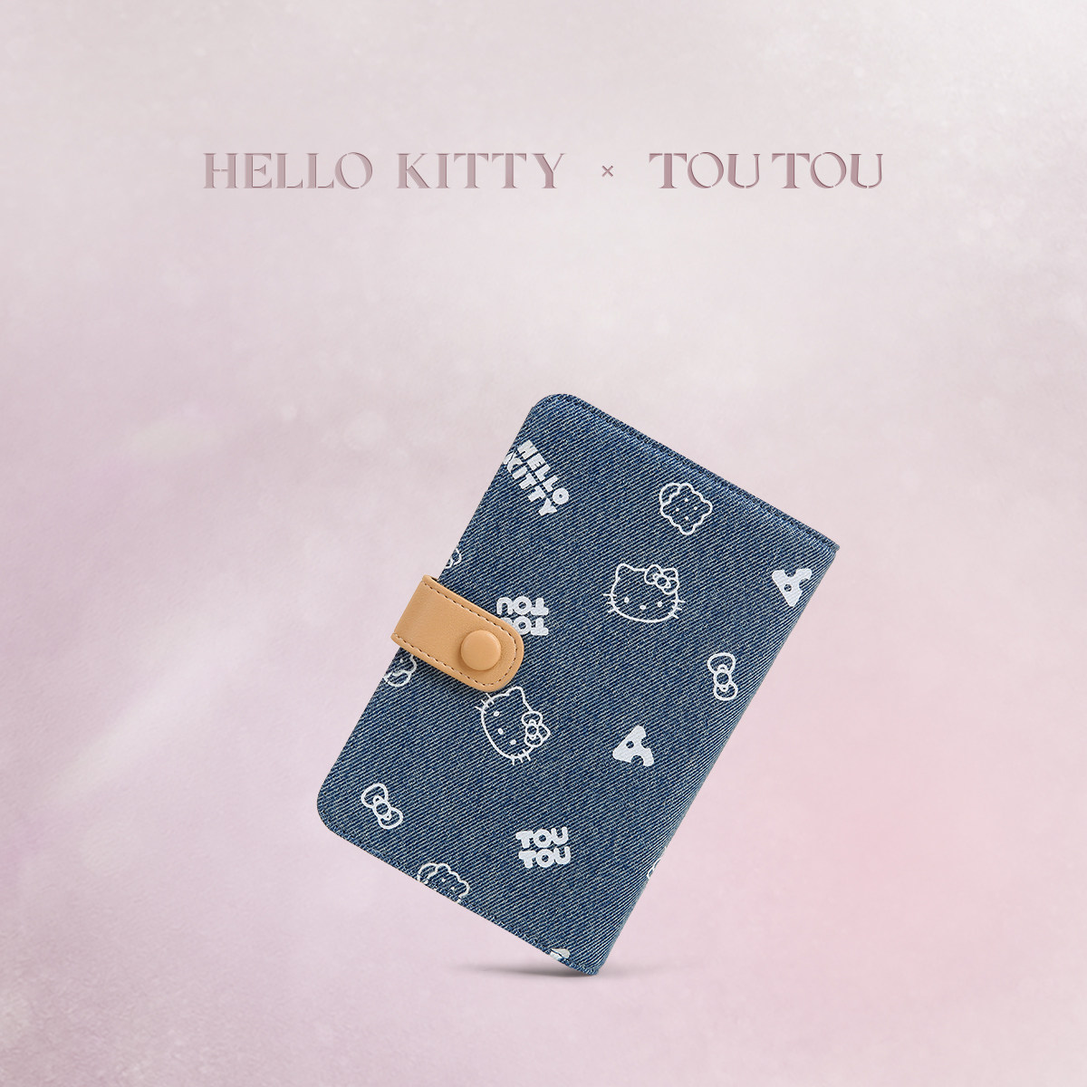 TOUTOUHelloKitty联名护照夹凯蒂猫牛仔布钱包卡包女孩儿生日礼物,淘宝优惠券,粉丝福利购,淘宝优惠卷