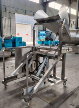 搭配滚揉机304不锈钢液压式上料机200L不锈钢肉制品腌制小料车