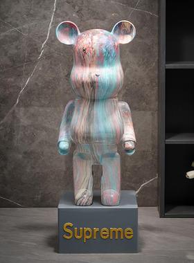 网红暴力熊公仔创意家居装饰品电视柜边落地大摆件存钱罐乔迁送礼