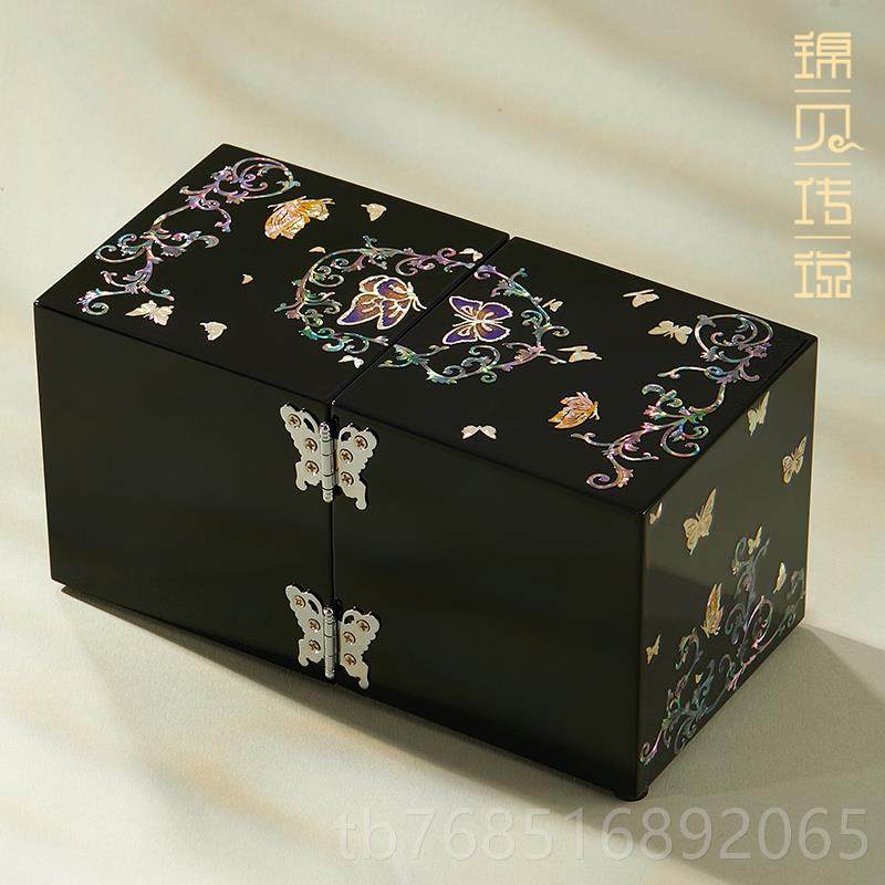 高档锦贝耳传说螺钿漆器首饰盒饰品戒指链生日礼物古项风手镯收纳,淘宝优惠券,粉丝福利购,淘宝优惠卷