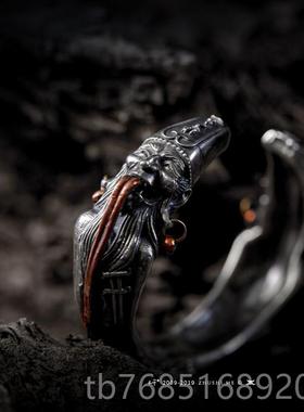 高档主师原2023力作纯银新版民轻版白无黑常手镯挖创掘族之魂