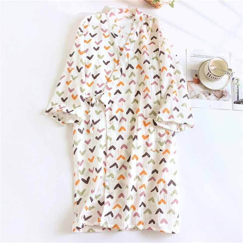 新款和服睡袍女春秋夏季纯棉纱布薄款宽松汗蒸浴袍家居服睡衣睡裙,淘宝优惠券,粉丝福利购,淘宝优惠卷