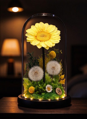 教师节永生花向日葵蒲公英礼盒