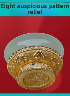 彷玉供水杯合金八吉祥七供水杯家居客厅八圣水杯净水杯桌面摆件