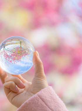 8cm透明水晶球 摄影拍照专用道具魔术玻璃球 家居客厅办公桌摆件