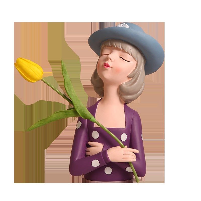 北欧轻奢吹泡泡女孩摆件客厅电视柜玄关家居收纳托盘送女生日礼物,淘宝优惠券,粉丝福利购,淘宝优惠卷