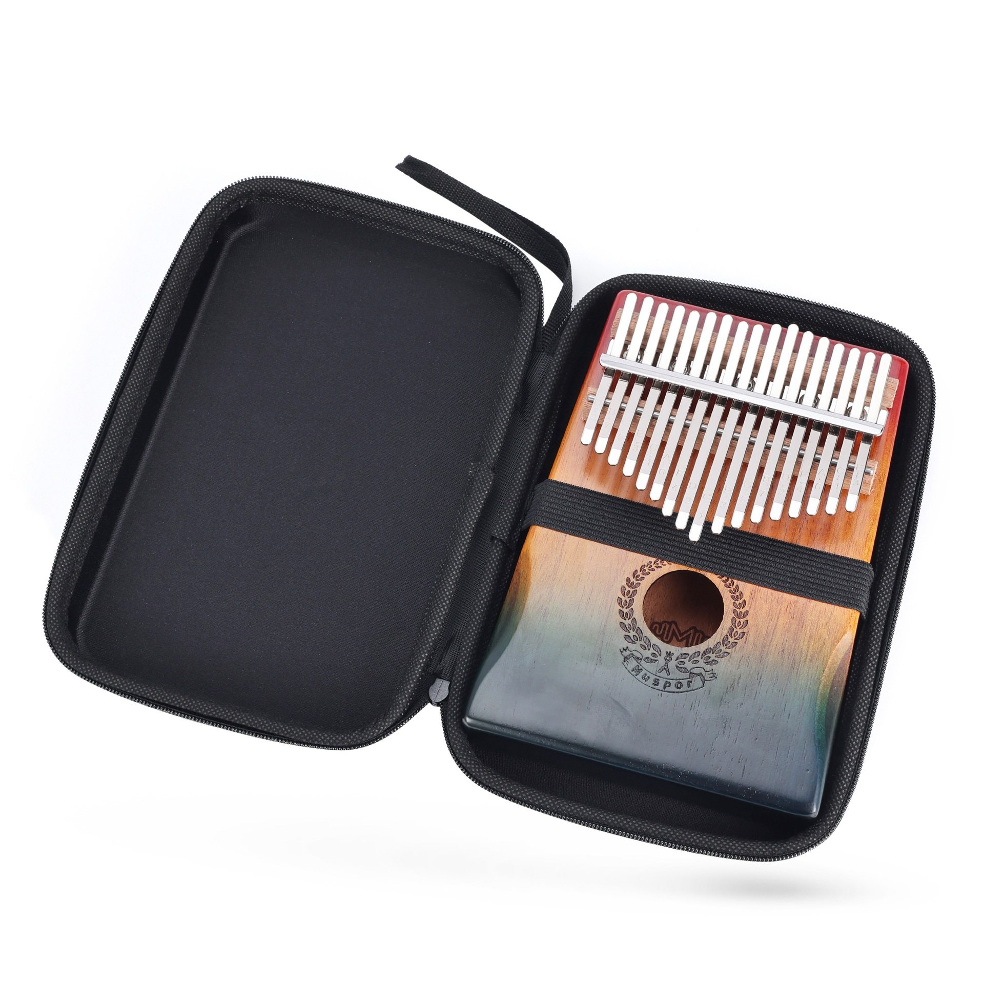 Muspor 17键桃花芯木拇指琴卡林巴kalimba（彩色渐变）,淘宝优惠券,粉丝福利购,淘宝优惠卷