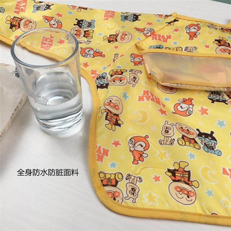 1-4岁日单全身防水防s脏宝宝吃饭罩衣婴儿反穿衣儿童围兜系带免洗 - 图2