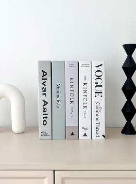 北欧简约装饰氛围摆件书桌书柜装饰书咖啡厅名宿样板间改造道具书