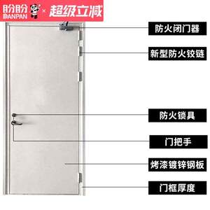 盼盼现货防火门甲级乙级钢制不锈钢单开钢制防火门丙级防火消防安