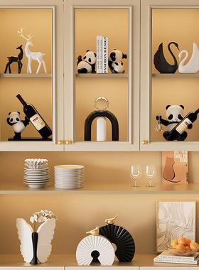 高级感客厅柜子艺术摆件家居好物现代轻奢乔迁新居展示酒柜装饰品