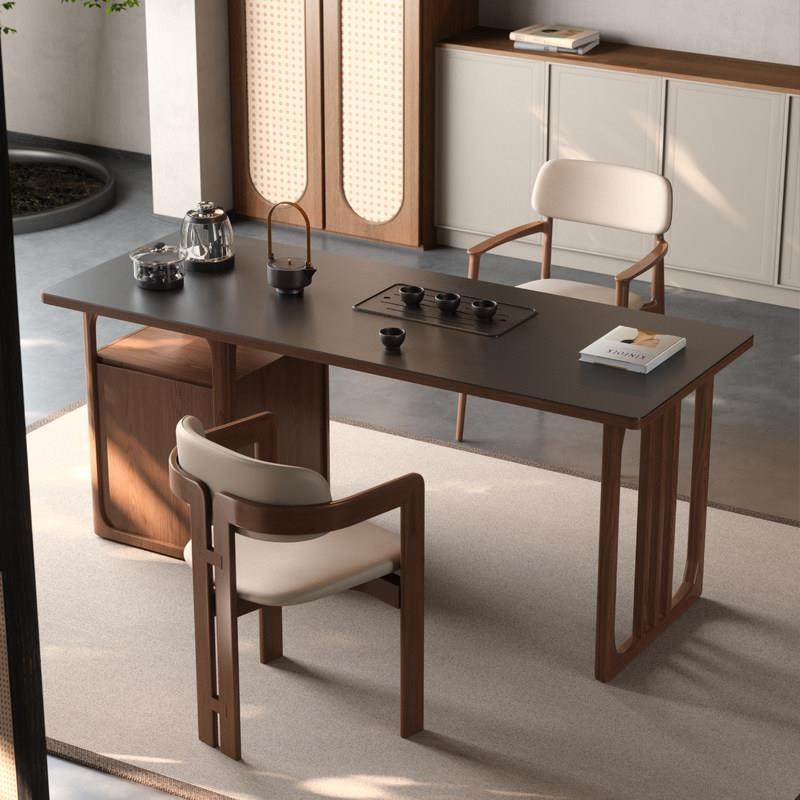 木小咖 古屿茶桌北美胡桃木茶台现代极简实木泡茶桌椅组合,淘宝优惠券,粉丝福利购,淘宝优惠卷