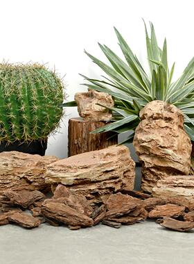 玻璃钢仿真石头千层石摆件庭院装饰不规则景观石沙漠戈壁造景石块