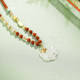 Yousiji natural Sichuan material persimmon red flame pattern south red agate necklace national style lotus root powder and field jade pendant necklace