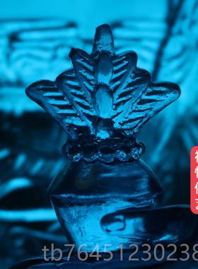 高档禅佛艺古法琉如璃药师光王来佛像摆件家悦用供奉工艺用品佛蓝