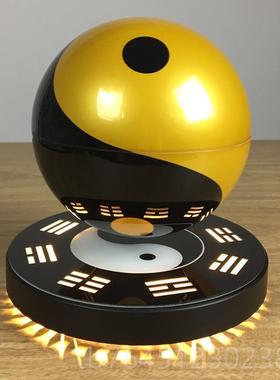 高档磁悬件浮太极球摆创意旋转八卦球家居客厅办 开公室装饰品业