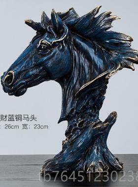 高档欧鹿招视财摆件北玄关工艺品摆设客厅电柜柜酒家居饰品轻奢摆