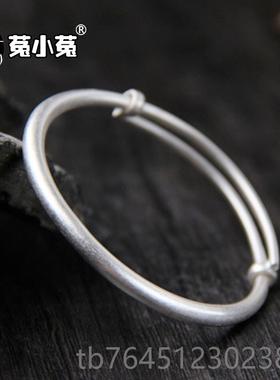 高档菟小菟 星座的手兔子 心经 六会镯字 银手 宝宝儿童满月百日