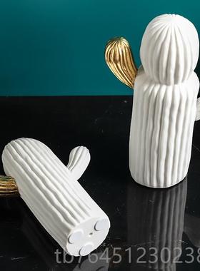 高档客厅摆意件家居装饰样品板房摆北欧现代简约陶瓷设创工艺品仙